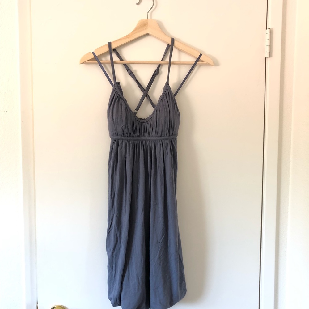 BCBG Generation light blue racer back dress